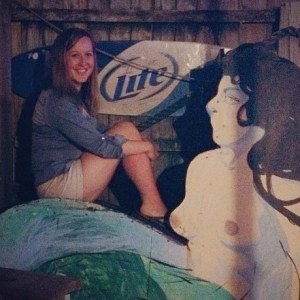 Why not sit on a half-naked mermaid?